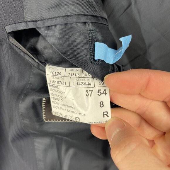 Canali x Harry Rosen Blazer Mens 54R Dark Black / Blue Wool Italy Made - Picture 12 of 16